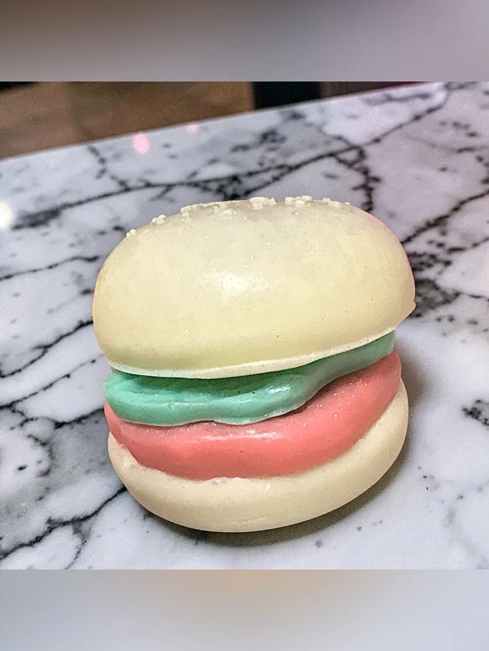 Lemon SOAP 4pc Hamburger 4x4in 10oz goat milk & donkey milk based